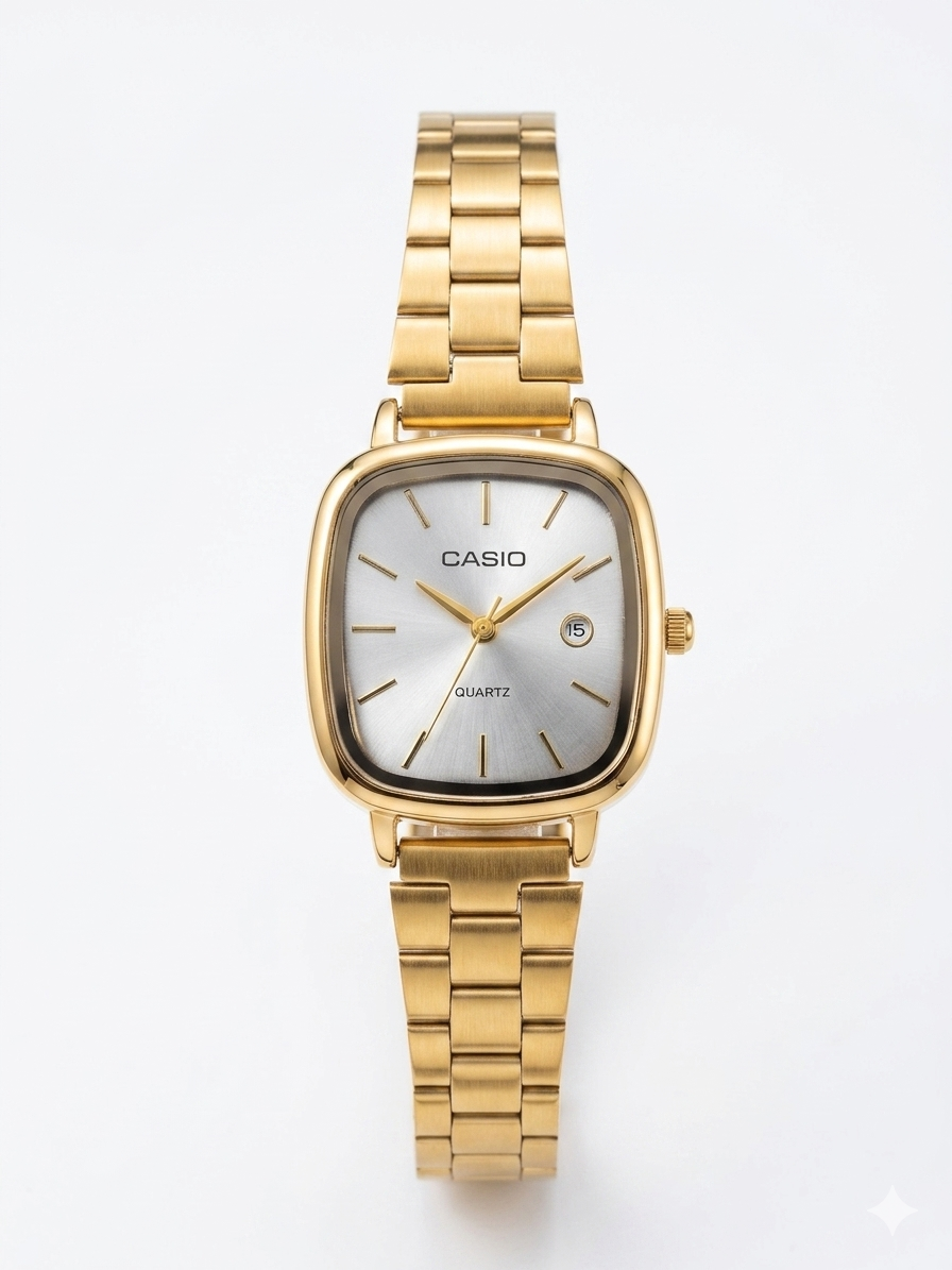 Casio gold in white