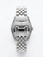 Rolex in silver with diamonds