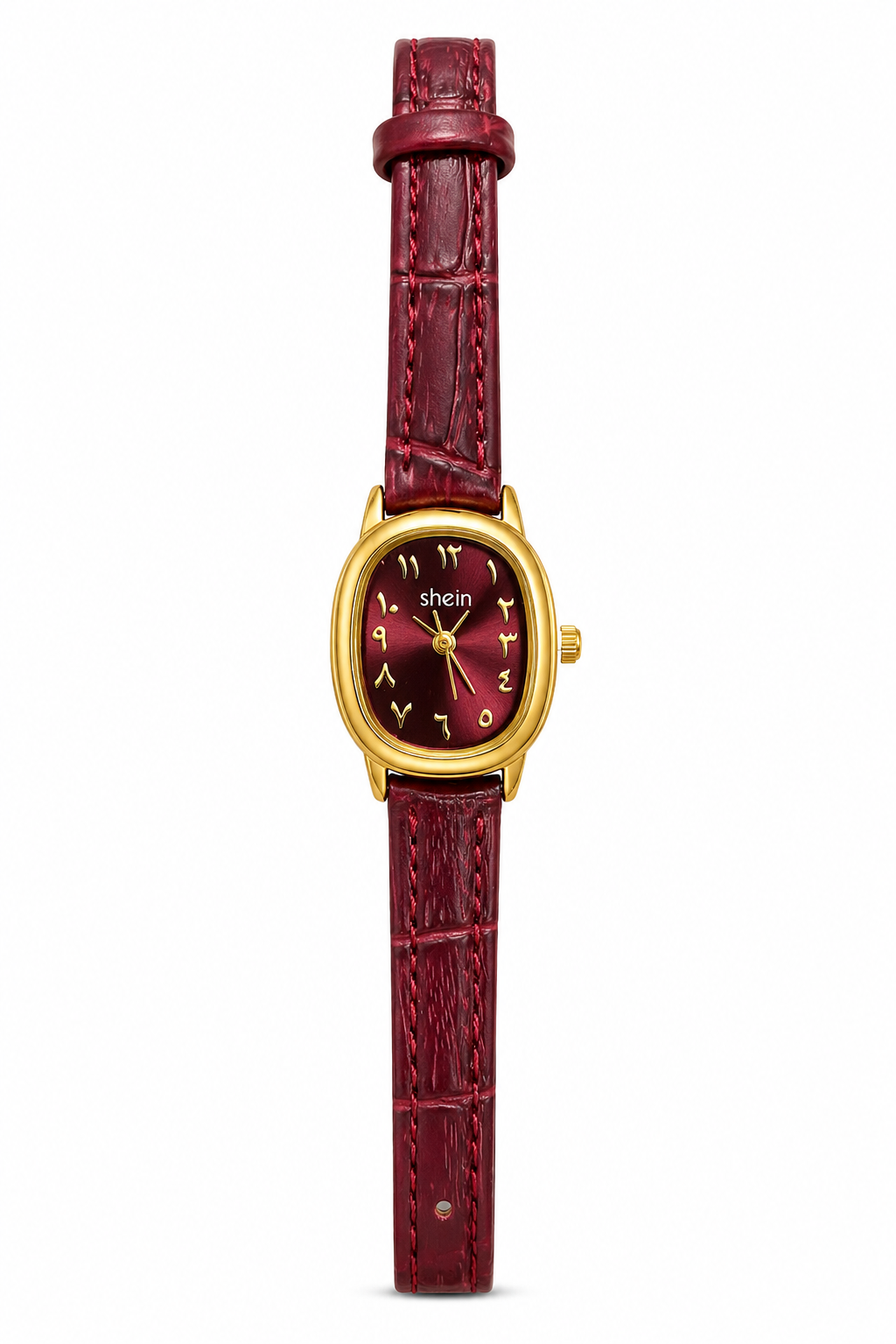 Shein red leather new