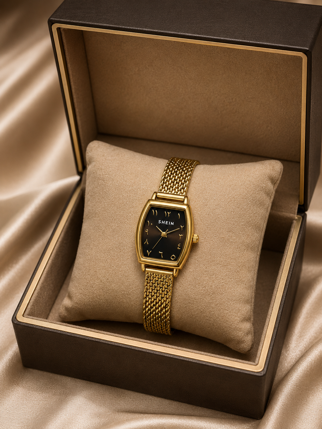 Shein in gold brown