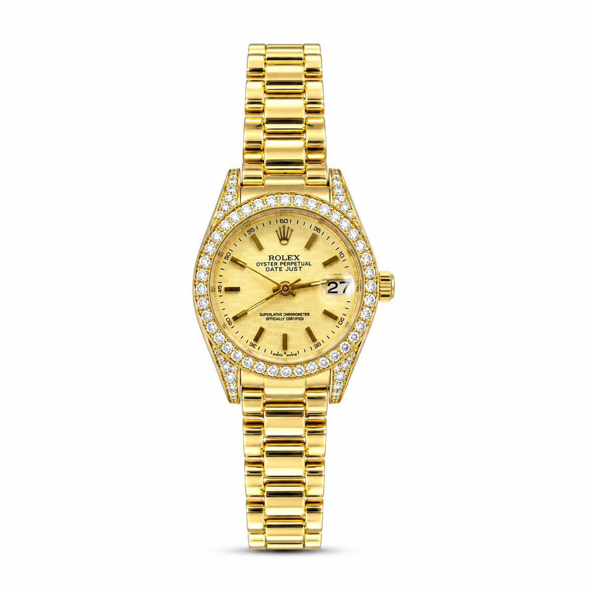 Mini rolex gold diamond 2