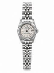 Mini rolex silver new