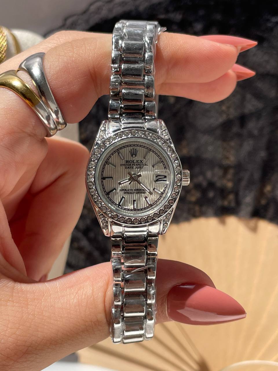 Mini rolex silver new