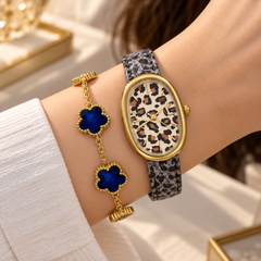 Leopard Glam Watch & Bracelet Set
