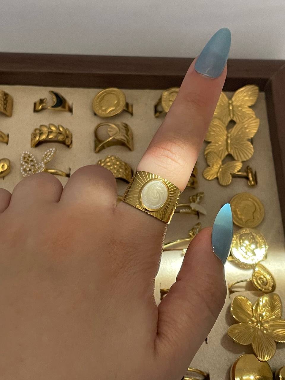 White Stone Ring