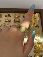 White Stone Ring
