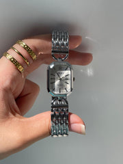 Velora Silver Rectangle Watch