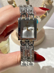 Velora Silver Square Watch