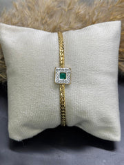 Green Stone With Gold