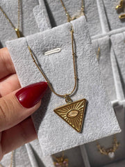 Mystic Eye Triangle Necklace