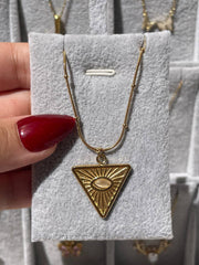 Mystic Eye Triangle Necklace